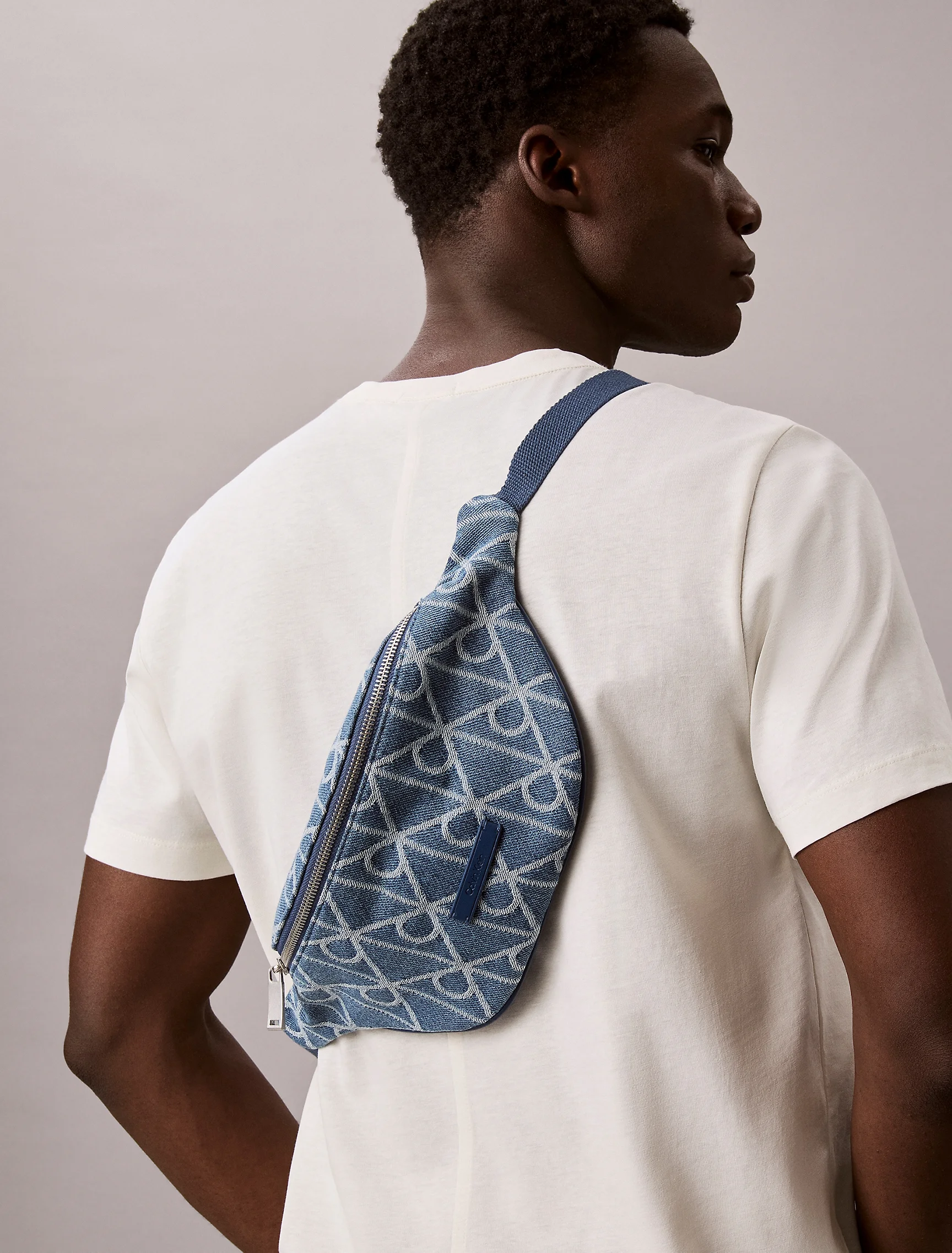 CK ACCESSORIES Túi Nam Denim Logo Jacquard Waistbag