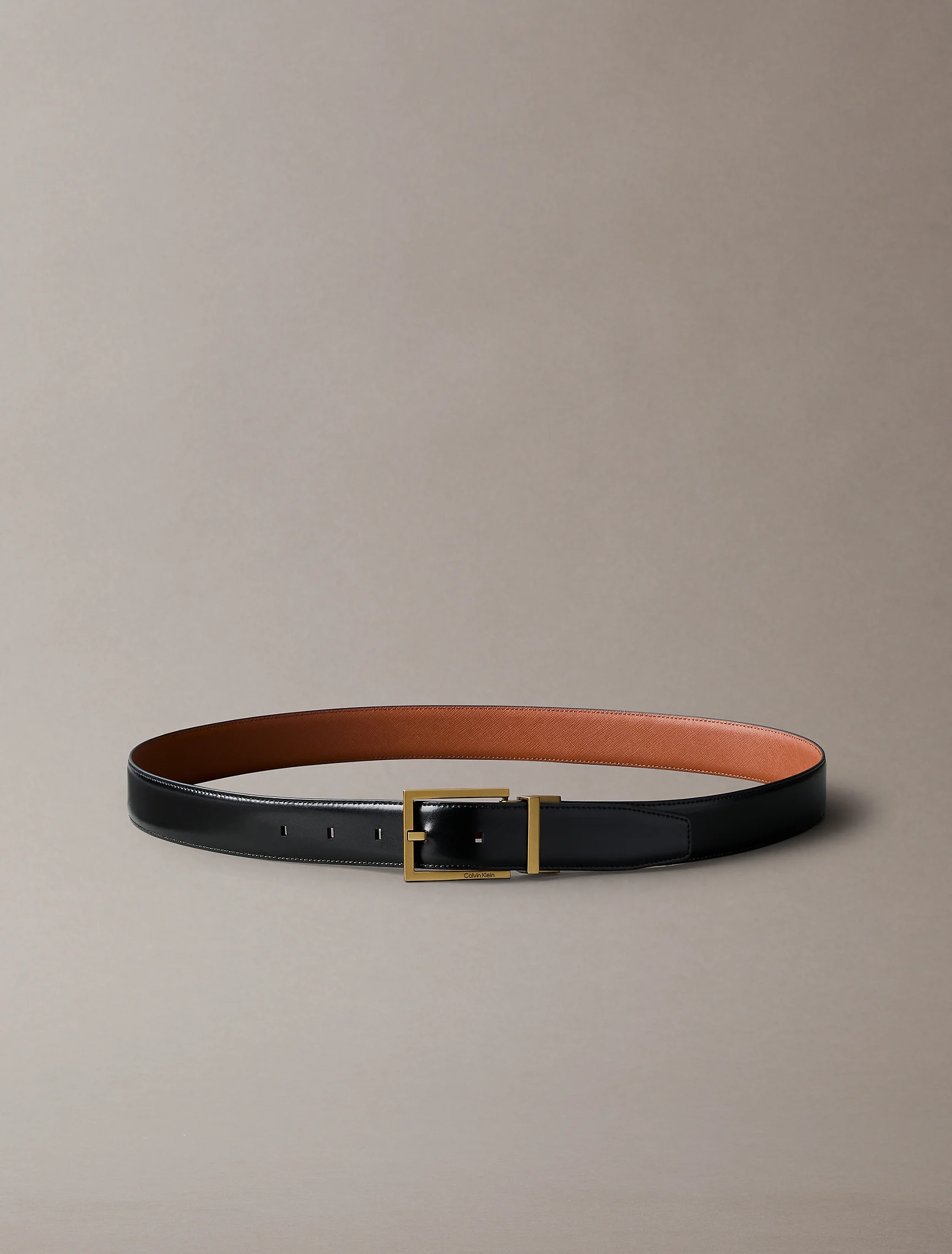 CK ACCESSORIES Thắt Lưng Nam Square Buckle Smooth 32mm Rev