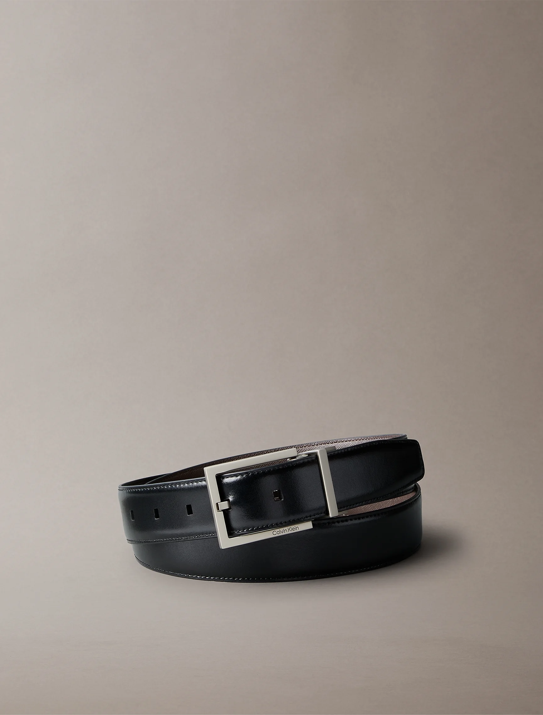 CK ACCESSORIES Thắt Lưng Nam Square Buckle Smooth 32mm Rev