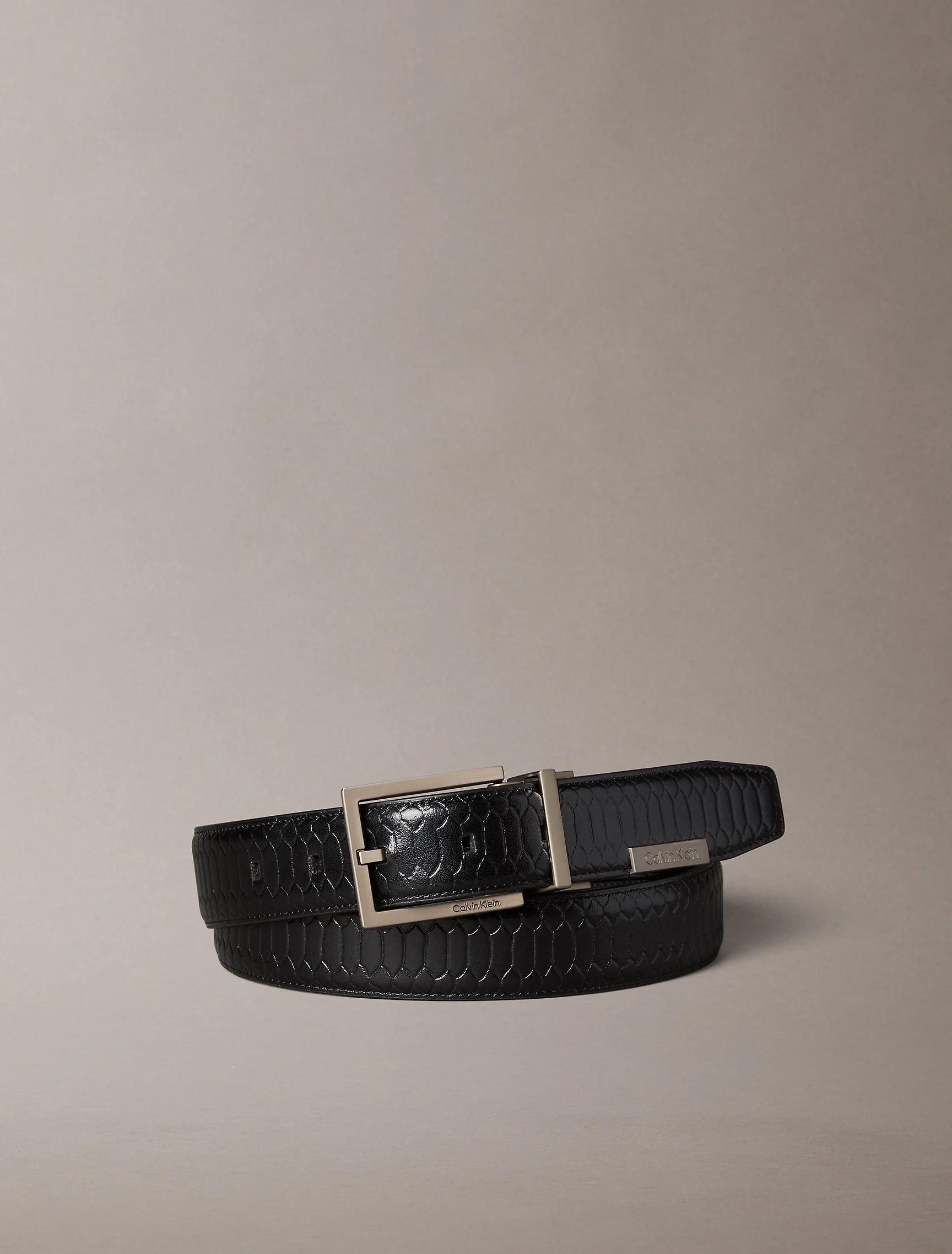 CK ACCESSORIES Thắt Lưng Nam Square Buckle Snake 32mm