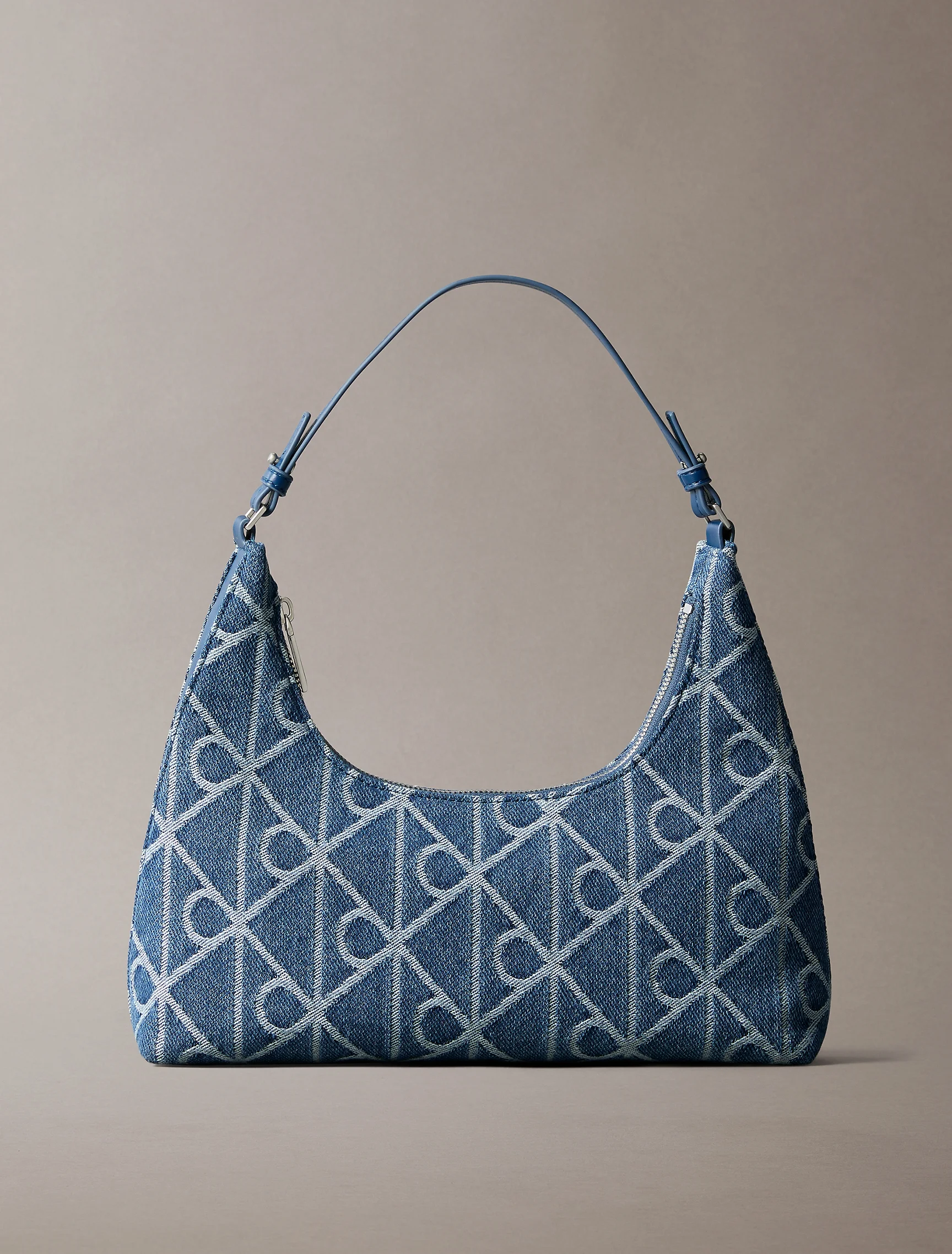 CK ACCESSORIES Túi Nữ Denim Allover Emblem Logo Shoulder Bag