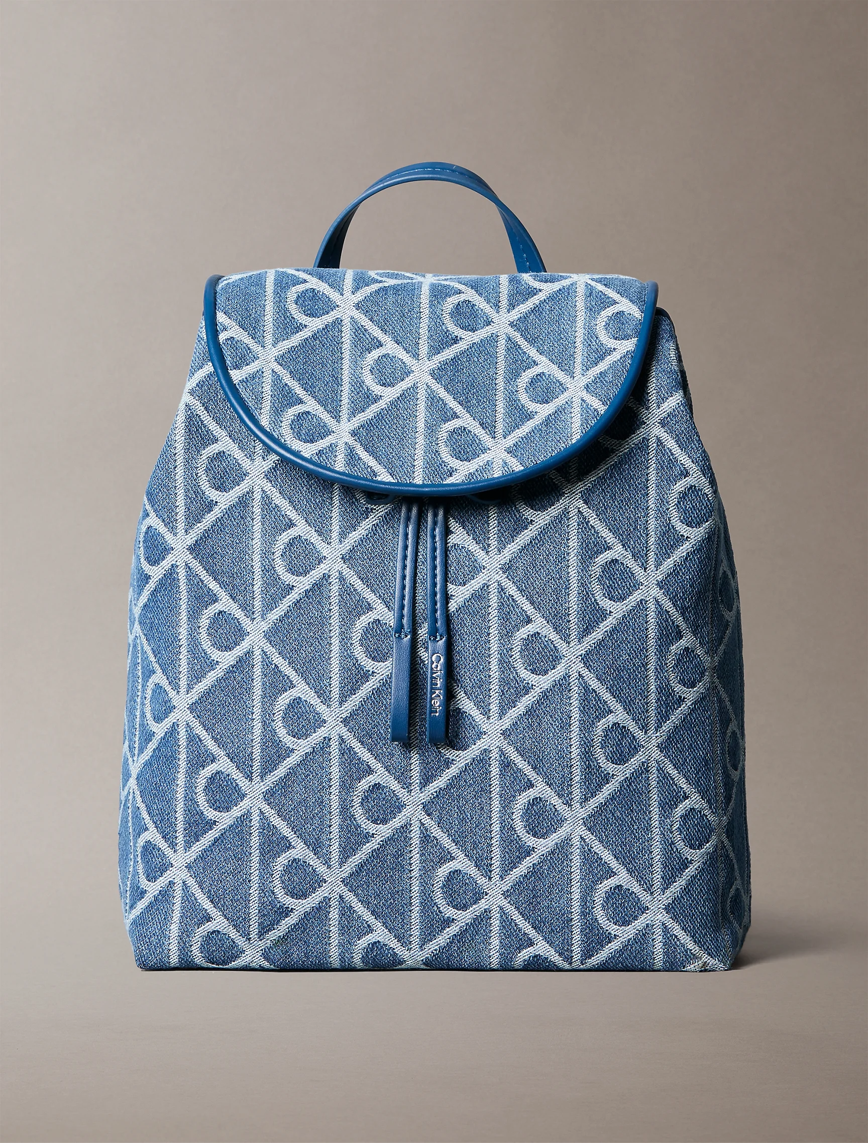 CK ACCESSORIES Balo Nữ Emblem Aop Denim Backpack