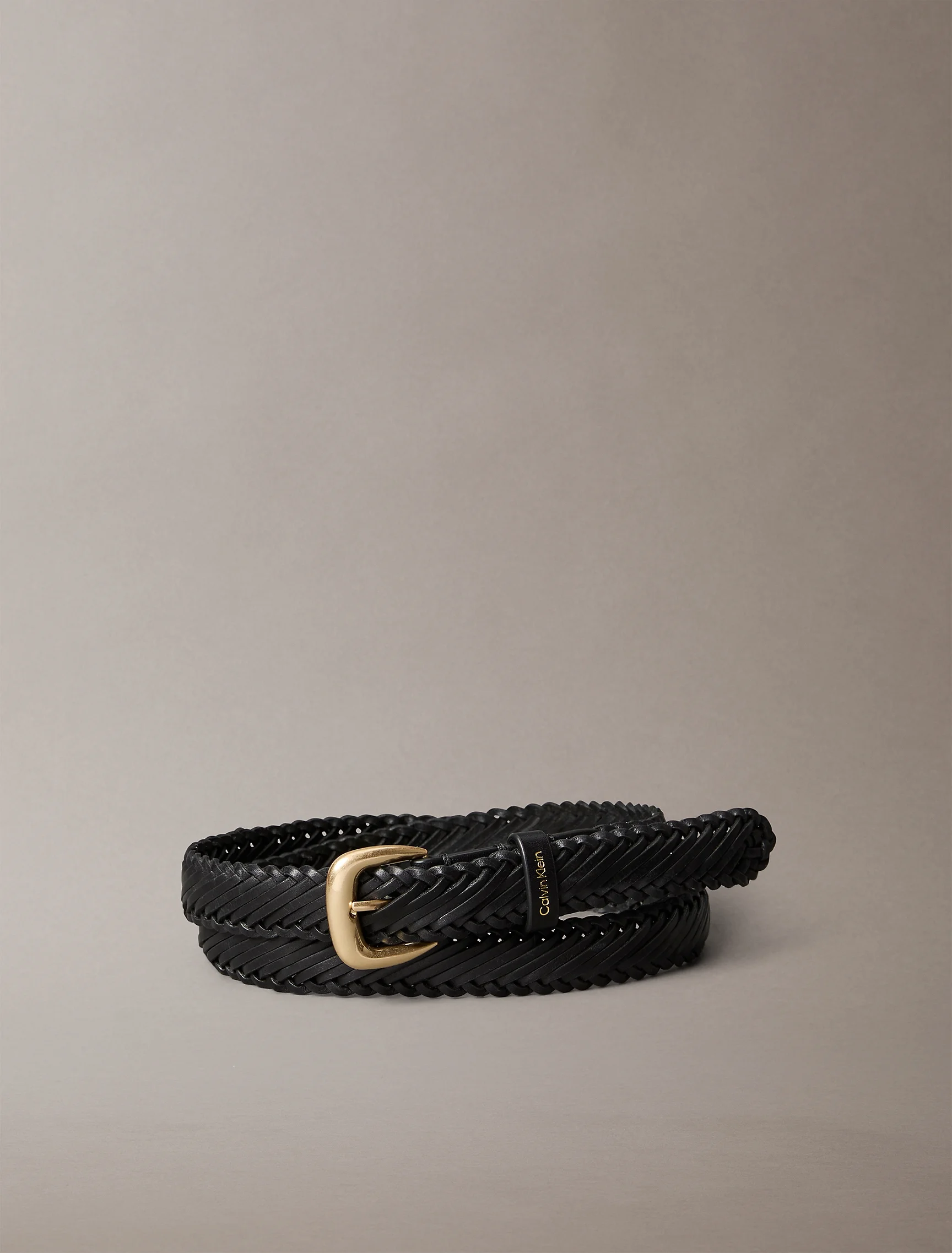 CK ACCESSORIES Thắt Lưng Nữ Braided Logo Buckle 25Mm