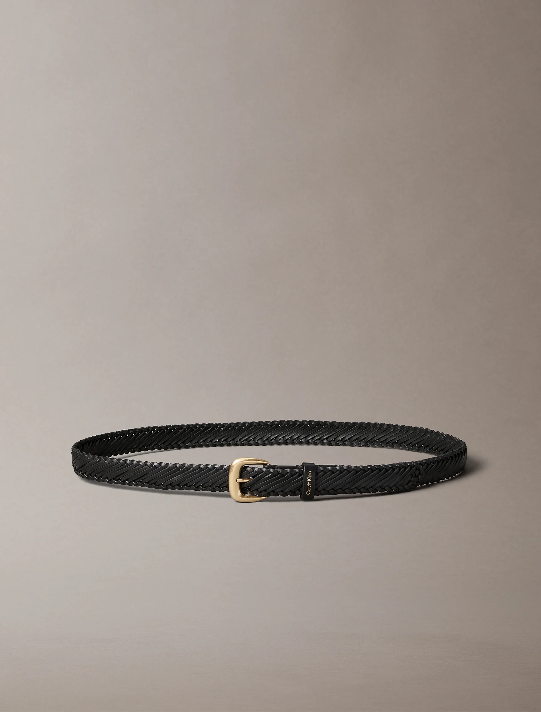 CK ACCESSORIES Thắt Lưng Nữ Braided Logo Buckle 25Mm