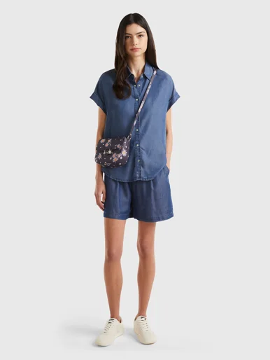 UNITED COLORS OF BENETTON Quần Ngắn Nữ Shorts In Sustainable Viscose