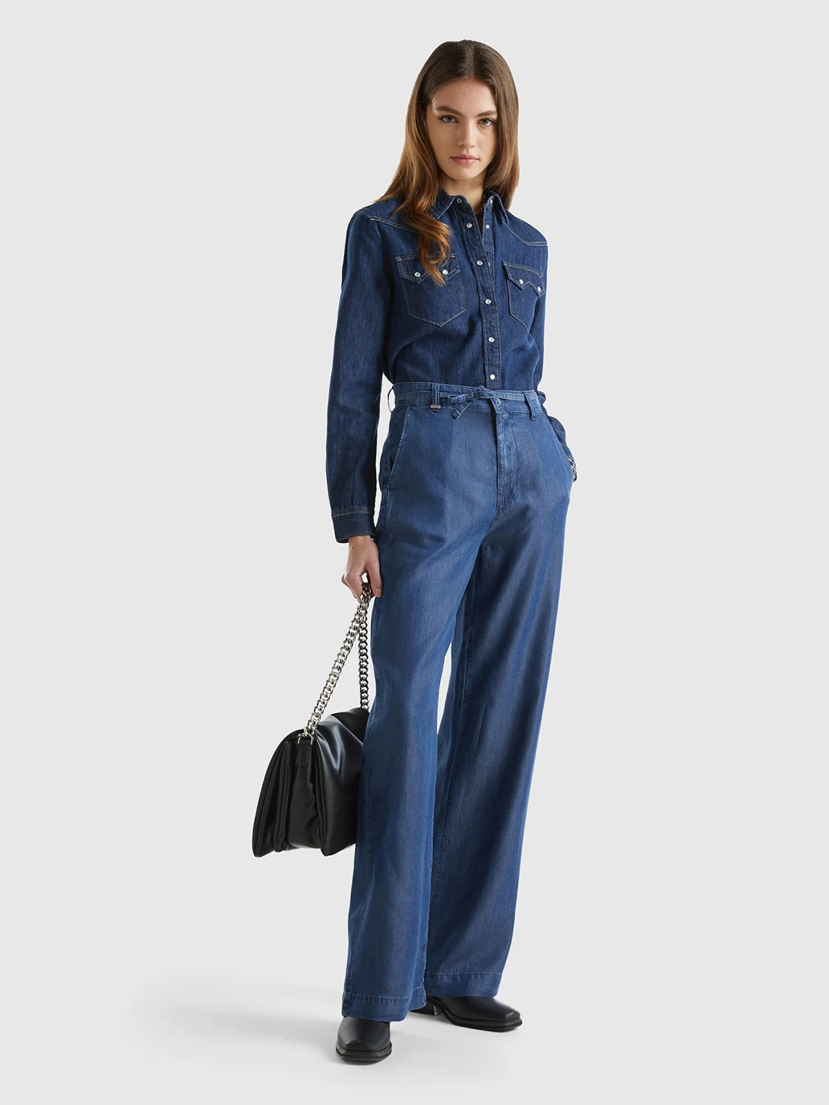 UNITED COLORS OF BENETTON Quần Dài Nữ Wide Trousers In Sustainable Viscose