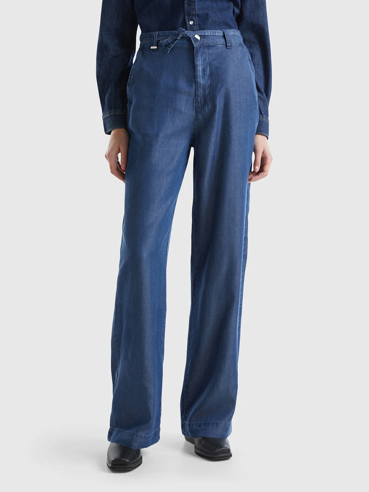 UNITED COLORS OF BENETTON Quần Dài Nữ Wide Trousers In Sustainable Viscose