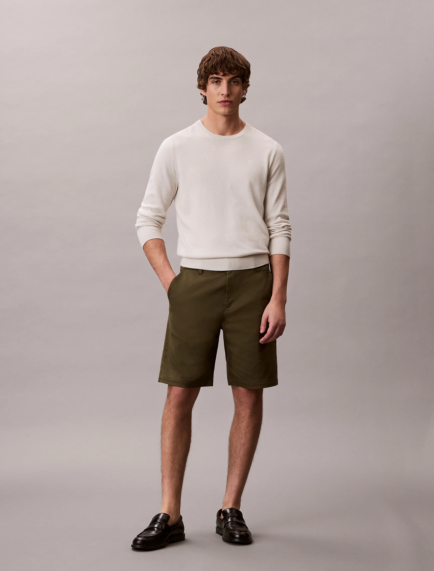 CK JEANS Quần Ngắn Nam Refined Stretch Classic Short