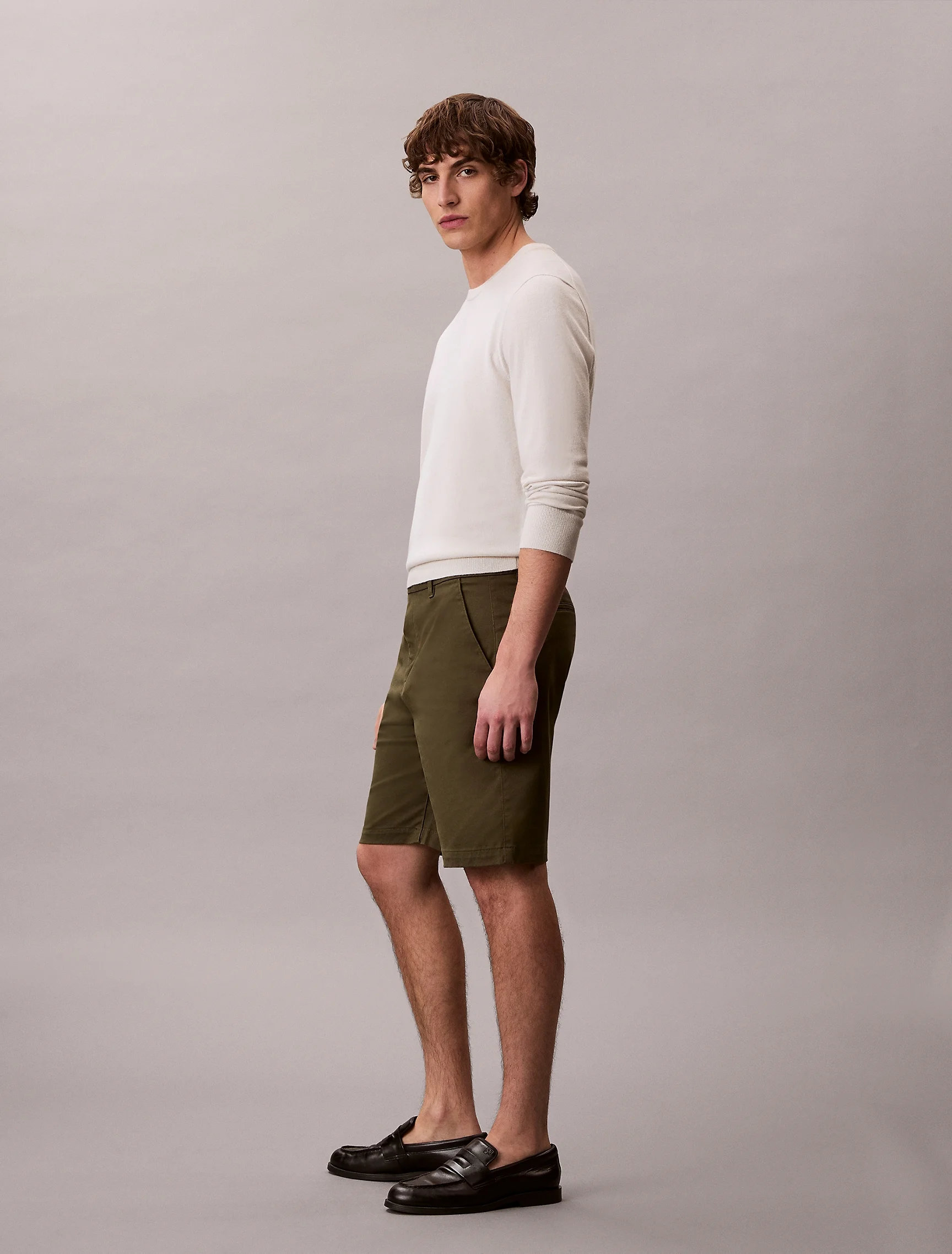 CK JEANS Quần Ngắn Nam Refined Stretch Classic Short