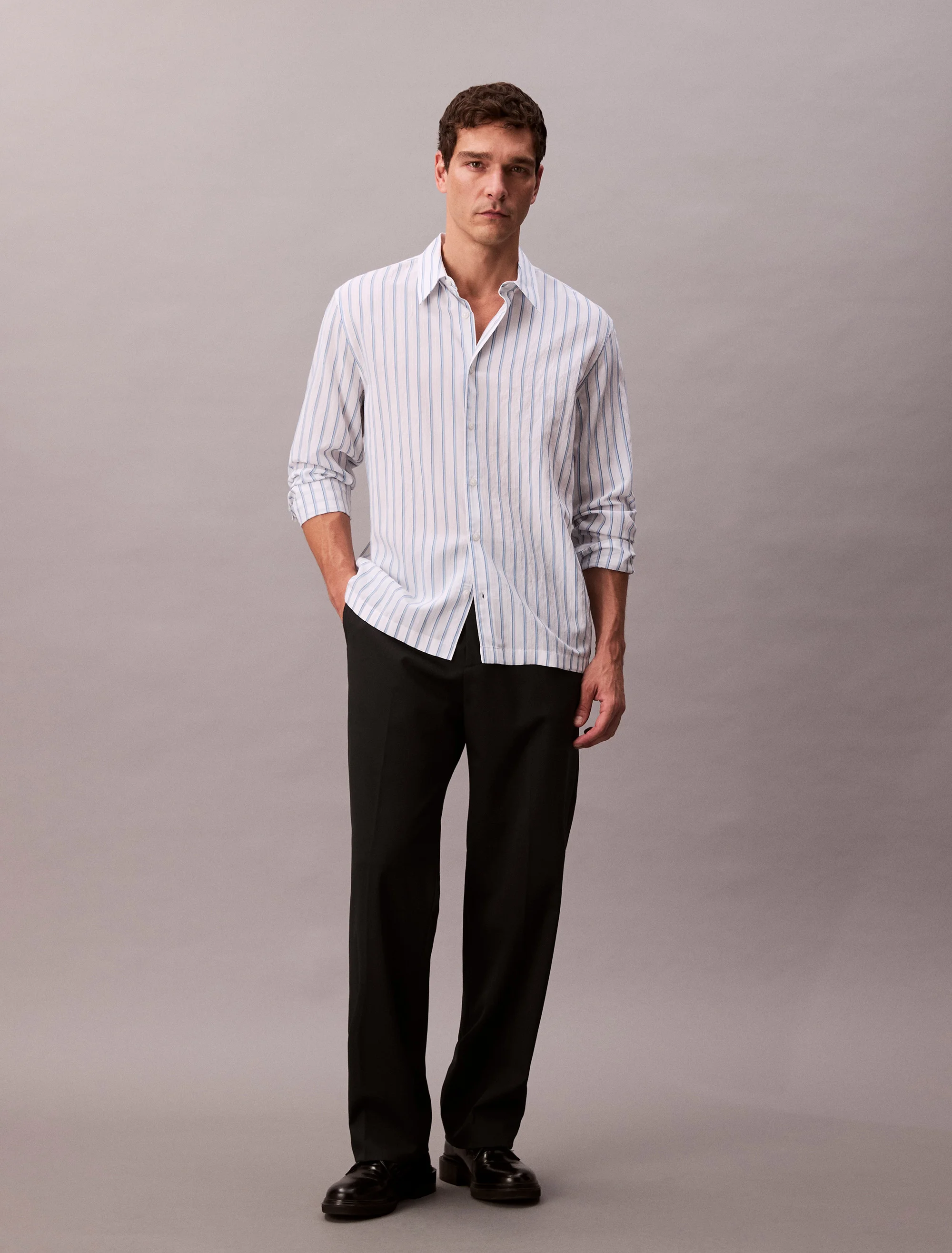 CK JEANS Áo Sơ Mi Nam Stripe Relaxed Button-Down Shirt