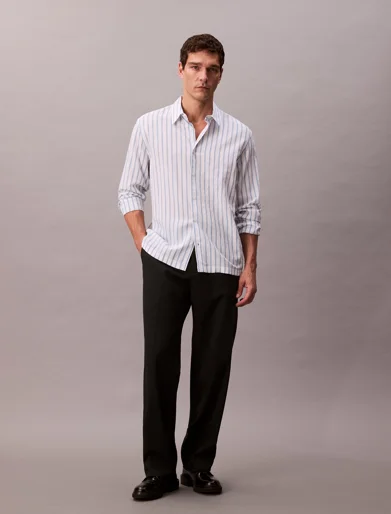 CK JEANS Áo Sơ Mi Nam Stripe Relaxed Button-Down Shirt