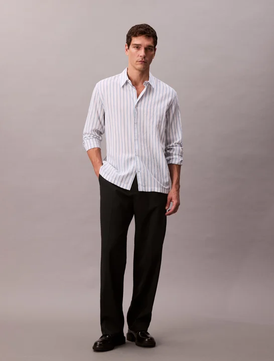 CK JEANS Áo Sơ Mi Nam Stripe Relaxed Button-Down Shirt