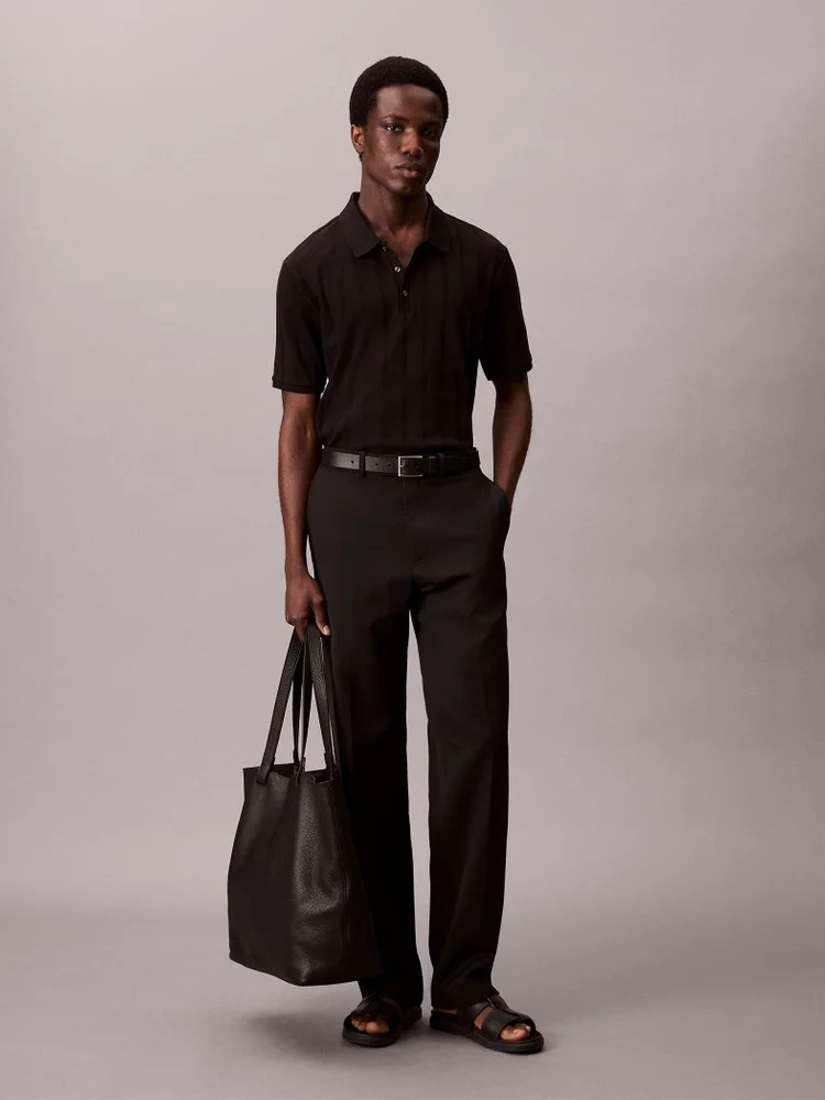 CK JEANS Áo Polo Nam Variegated Rib Classic Polo