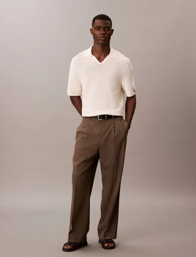 CK JEANS Áo Len Nam Tech Knit Sweater Polo