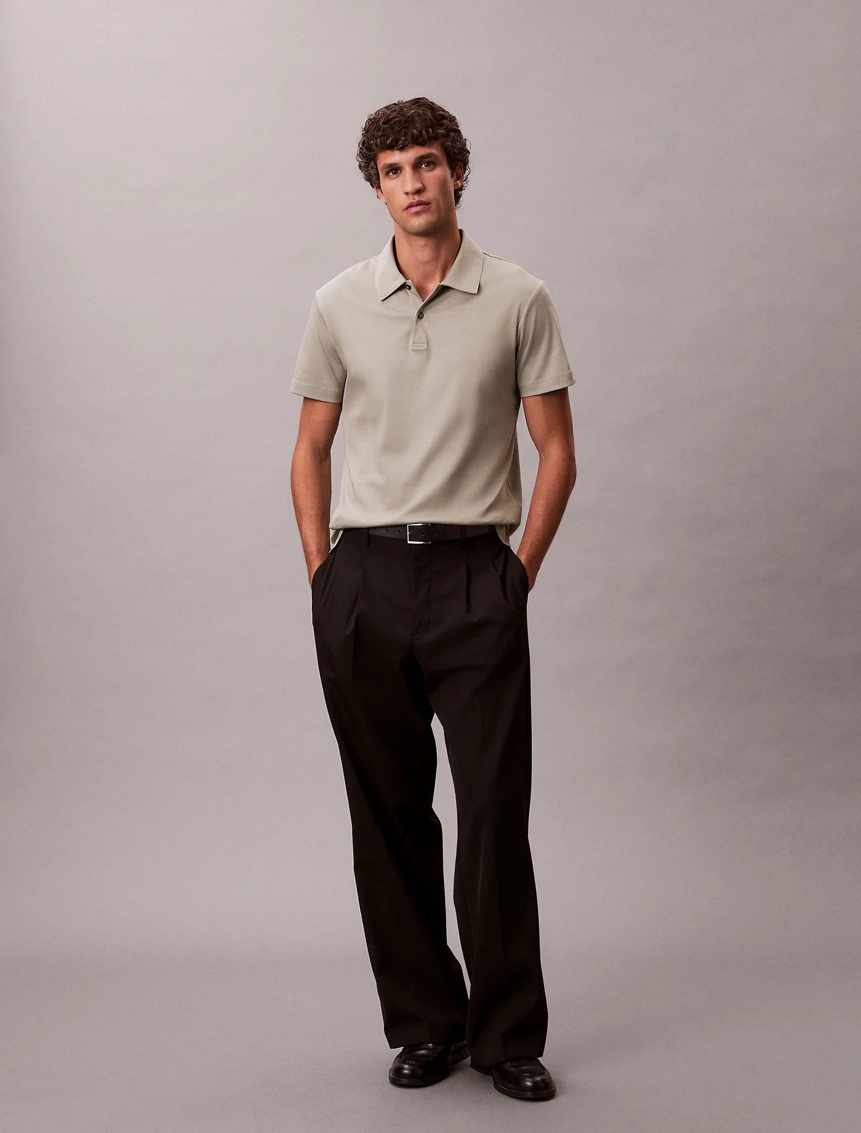 CK JEANS Áo Polo Nam SS Slim Premium Interlock Polo