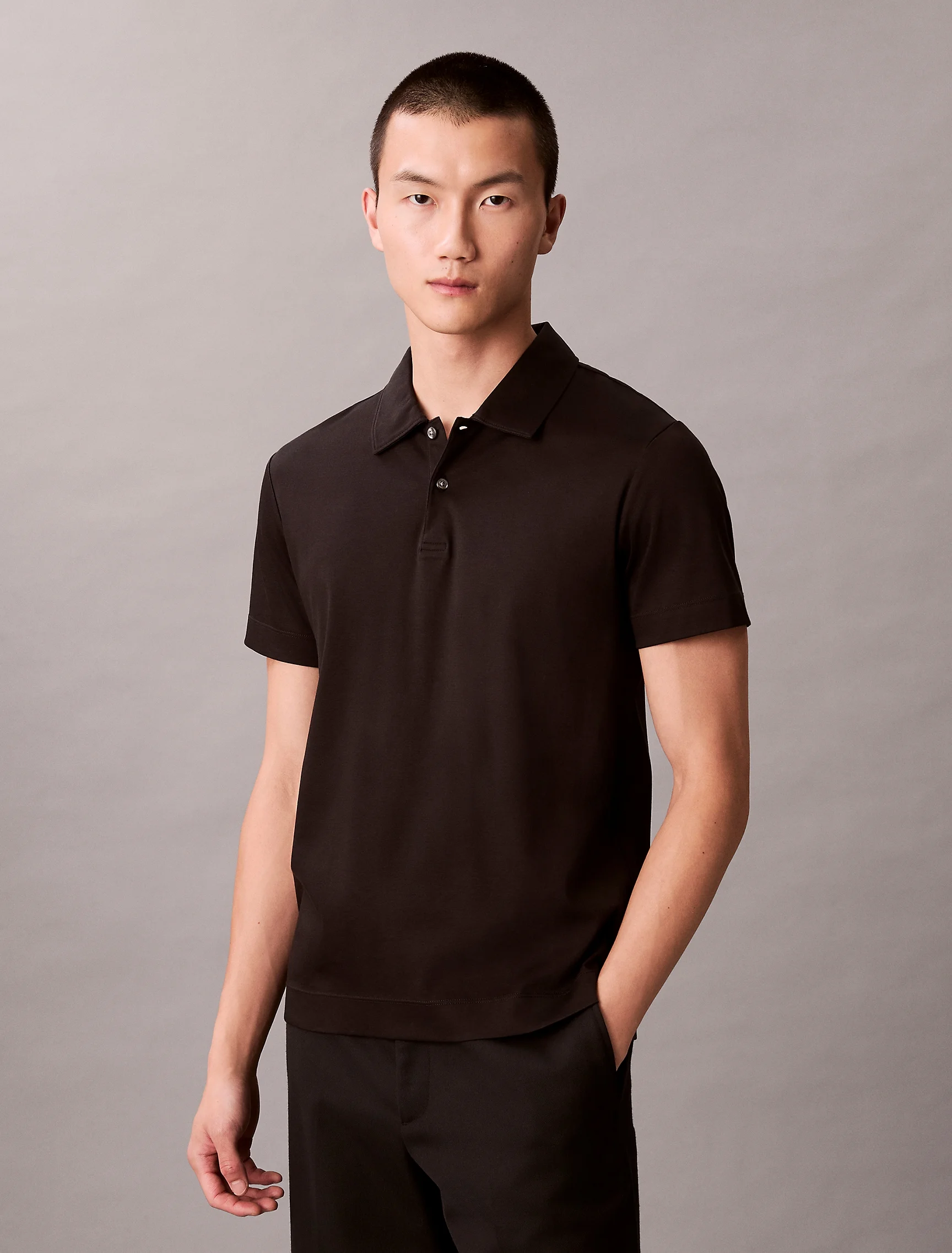 CK JEANS Áo Polo Nam SS Slim Premium Interlock Polo