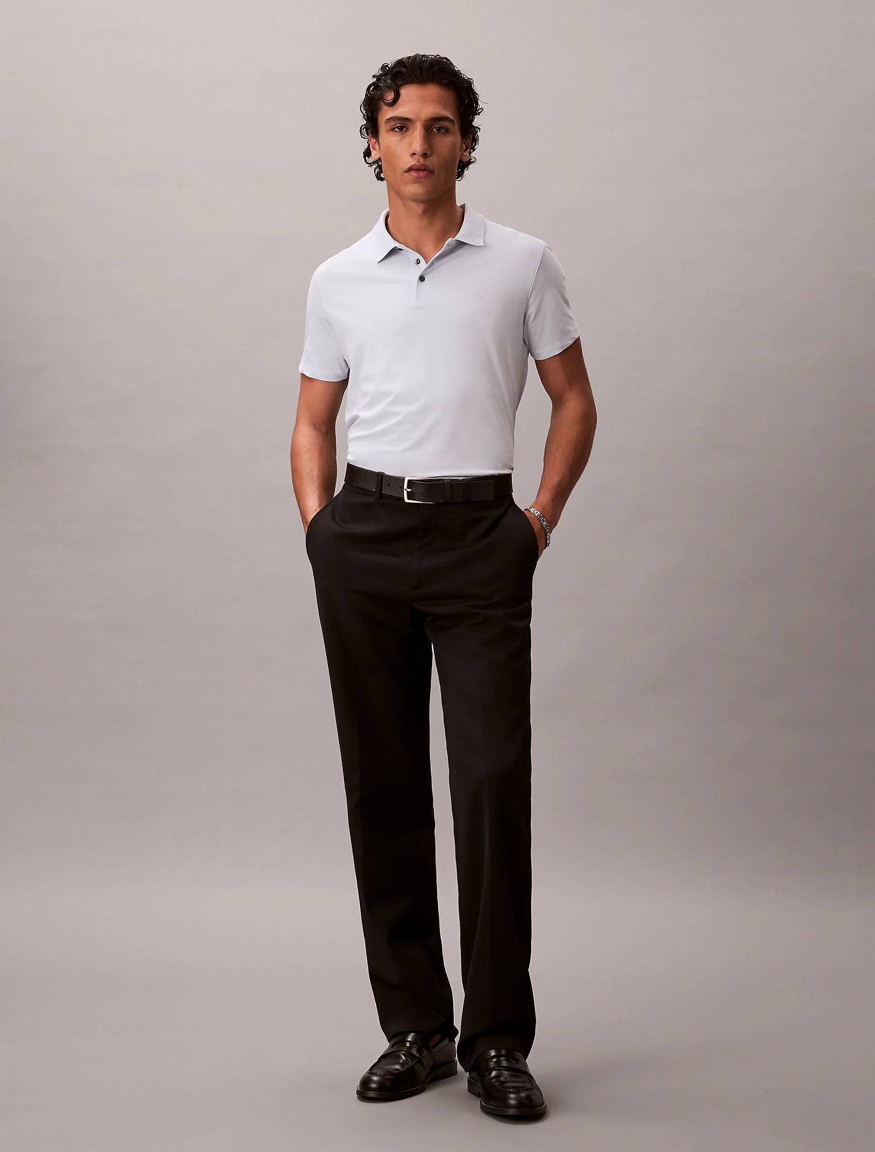 CK JEANS Áo Polo Nam Stretch Cotton Slim Polo