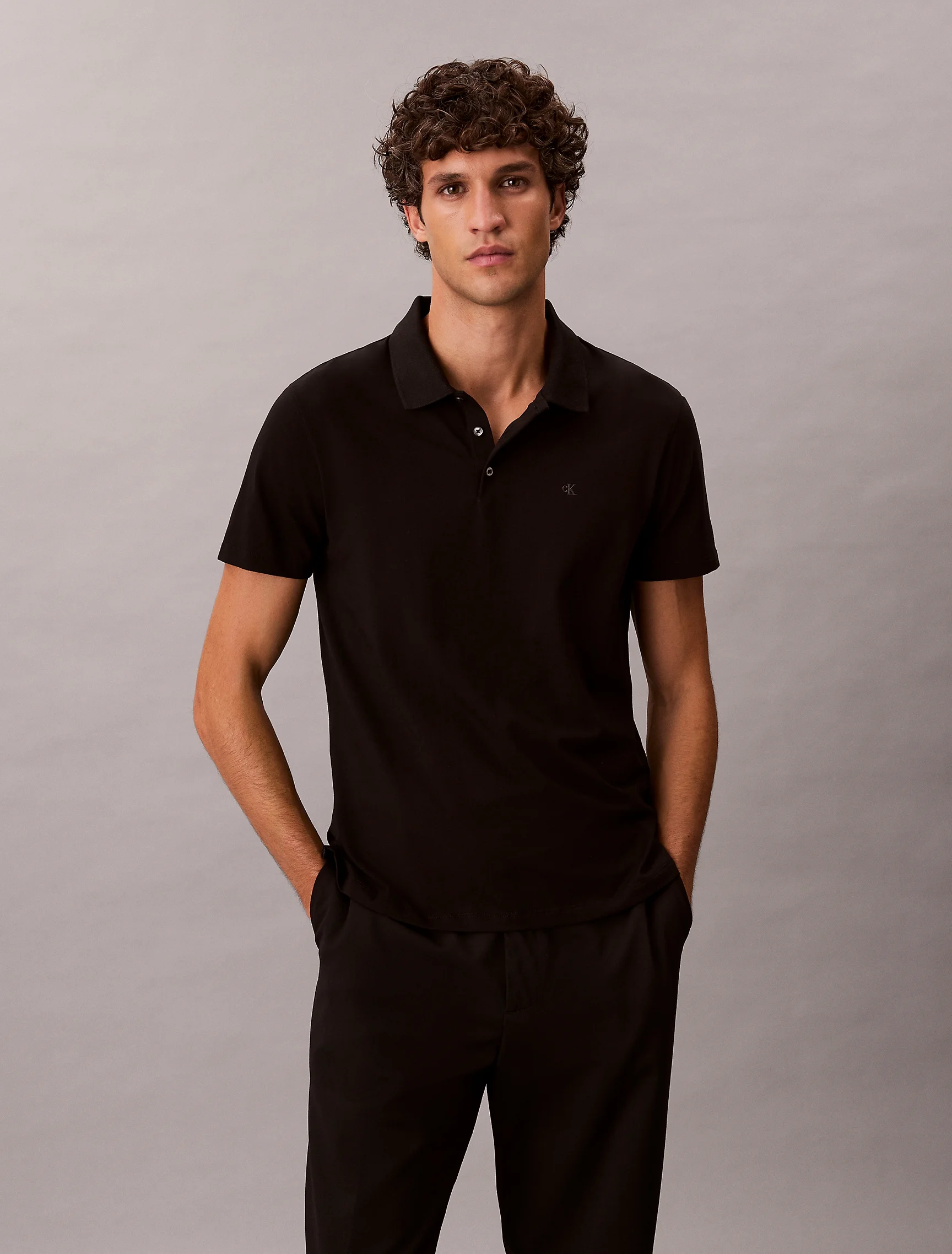 CK JEANS Áo Polo Nam Slim Stretch Cotton Polo
