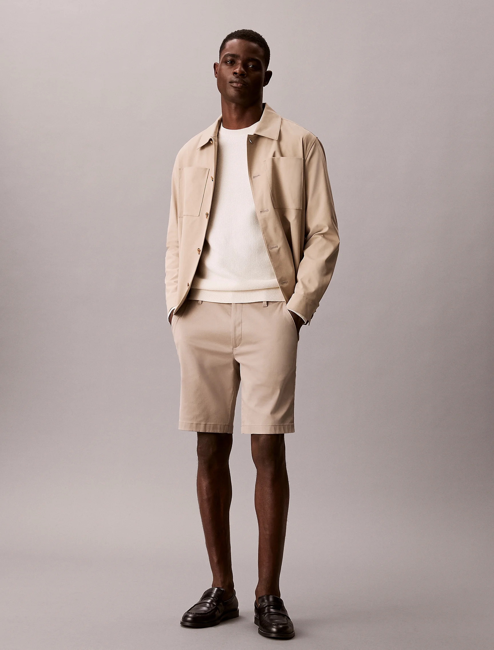CK JEANS Quần Ngắn Nam Refined Stretch Chino Short