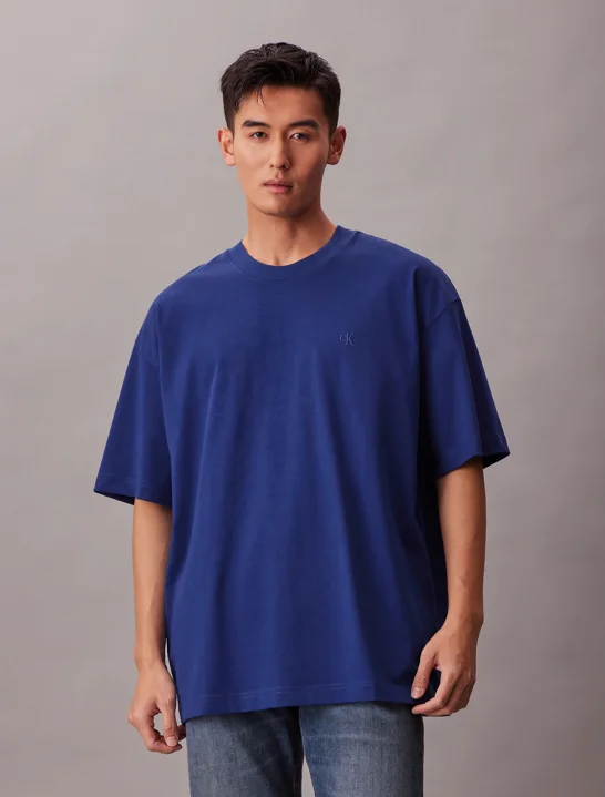 CK JEANS Áo Thun Nam Oversized Embossed Monogram Tee