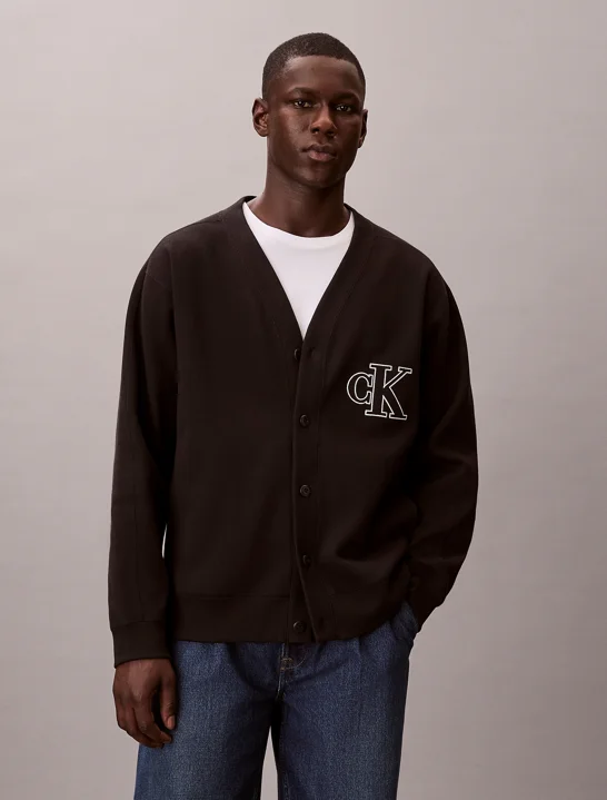 CK JEANS Áo Khoác Nam Monogram Graphic Relaxed Cardigan