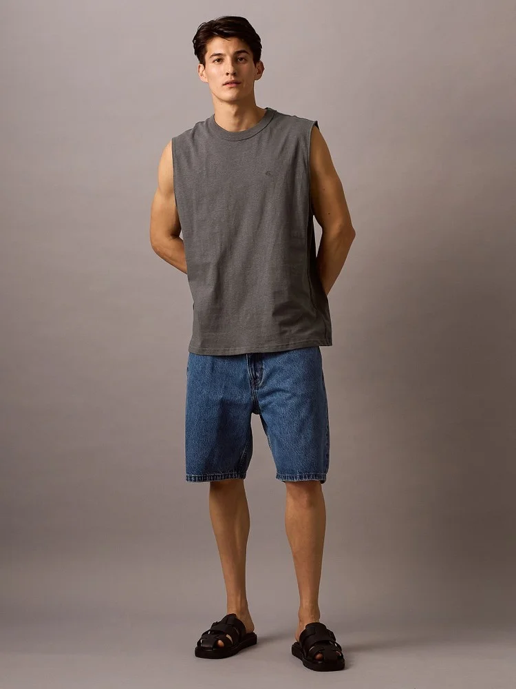 CK JEANS Áo Ba Lỗ Nam Hemp Jersey Tank