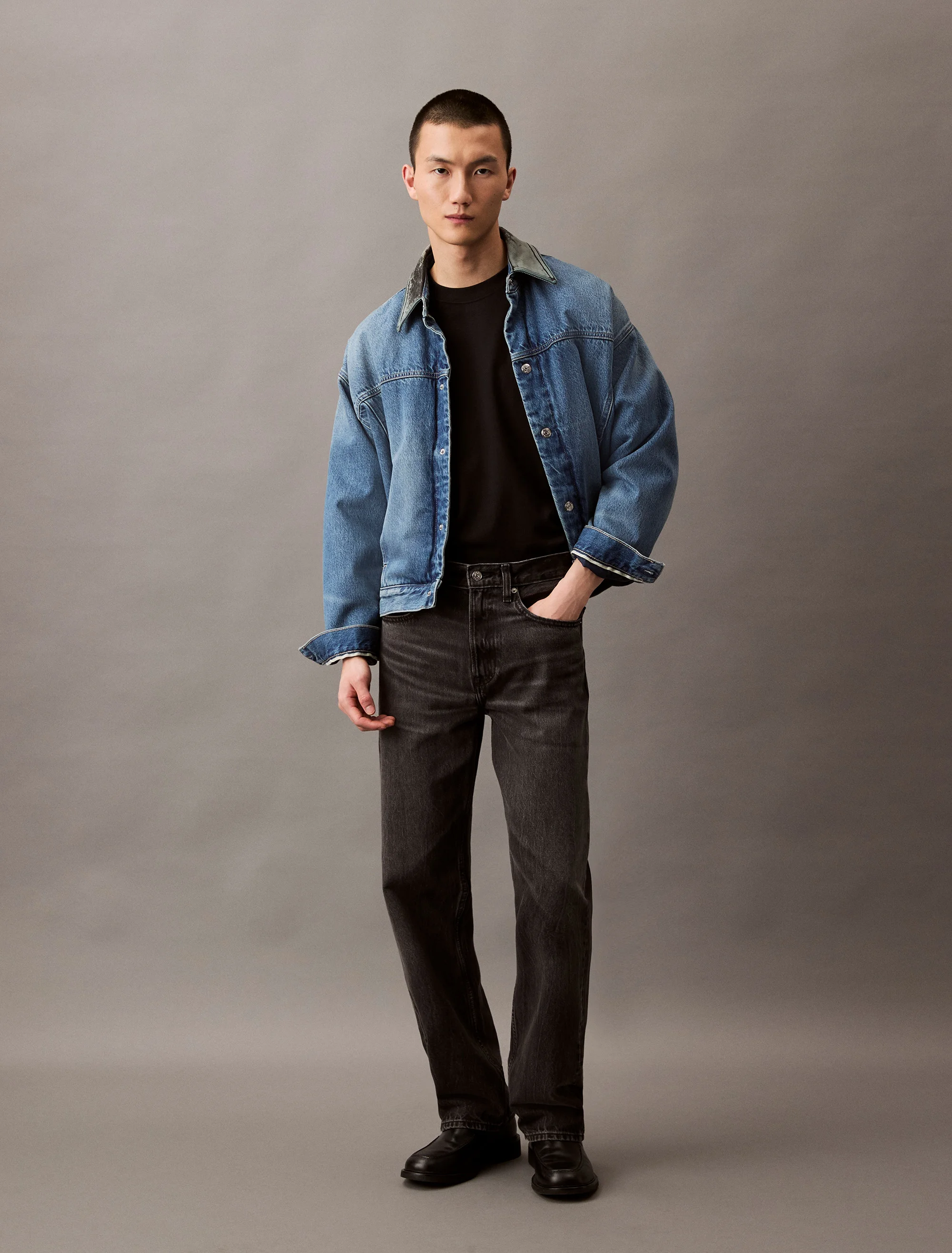 CK JEANS Quần Jeans Nam 90S Straight Black Fog Jean