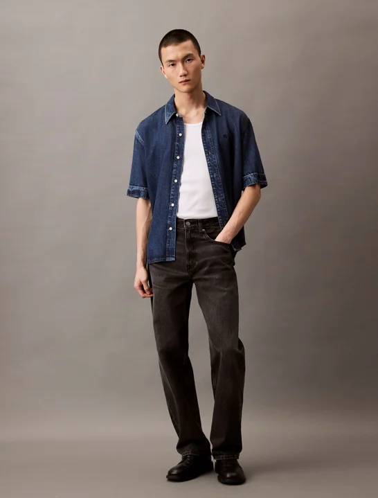 CK JEANS Áo Sơ Mi Nam Denim Lyocell SS Shirt