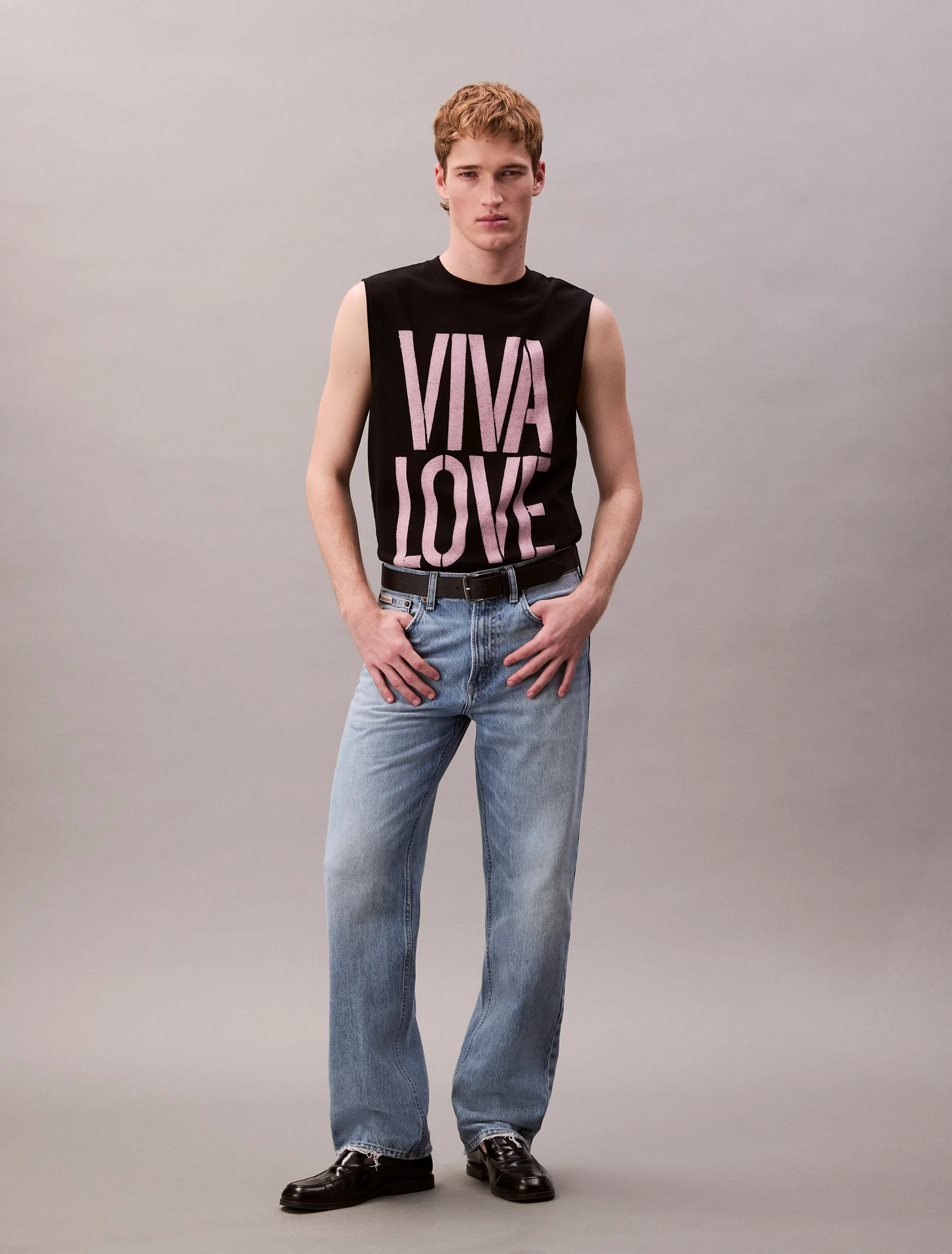 CK JEANS Áo Ba Lỗ Nam Pride Viva Love Graphic Relaxed Fit