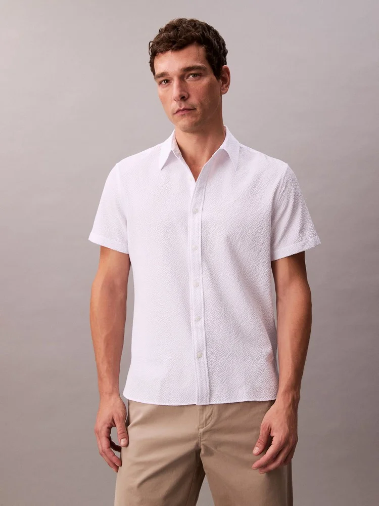CK JEANS Áo Sơ Mi Nam Seersucker Classic Shirt