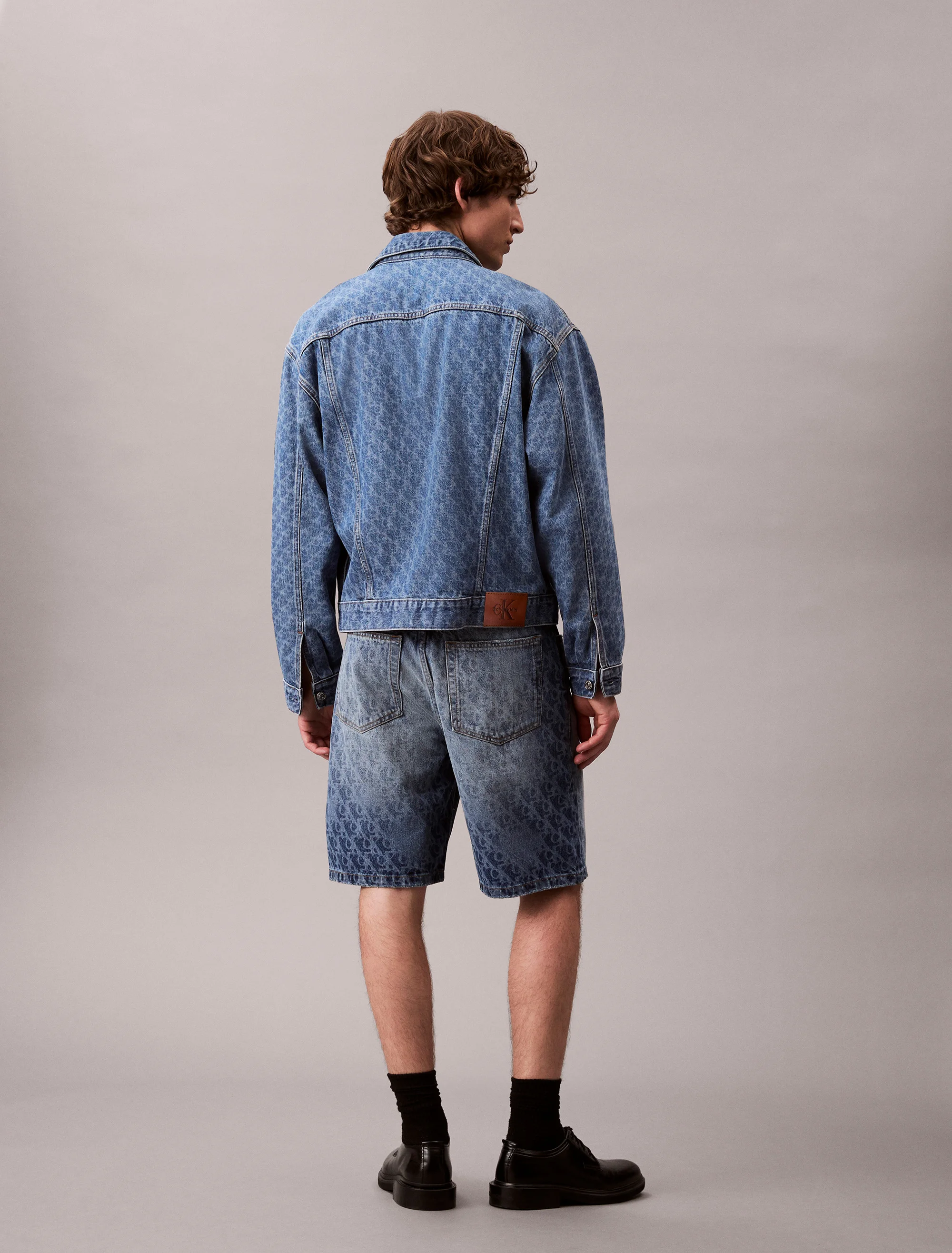 CK JEANS Quần Ngắn Nam Monogram Logo 90's Shorts