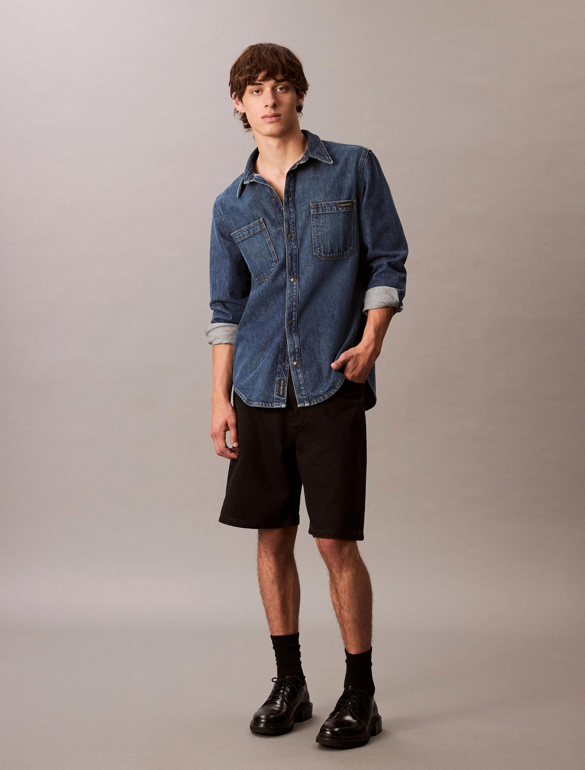 CK JEANS Quần Ngắn Nam 90S Fit