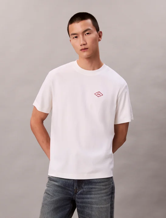 CK JEANS Áo Thun Nam SS Easy Premium Interlock Matc