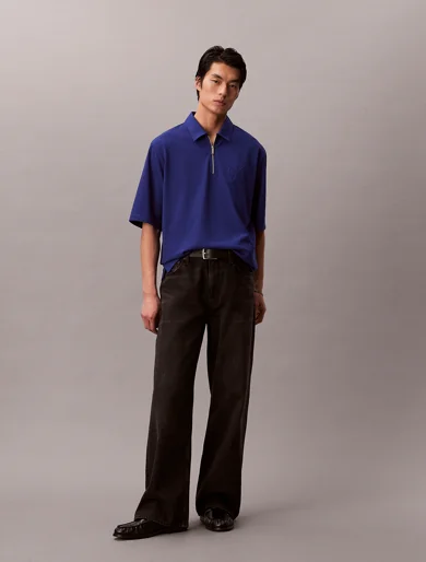 CK JEANS Áo Polo Nam SS Rlxd Cooling Pique Embossed