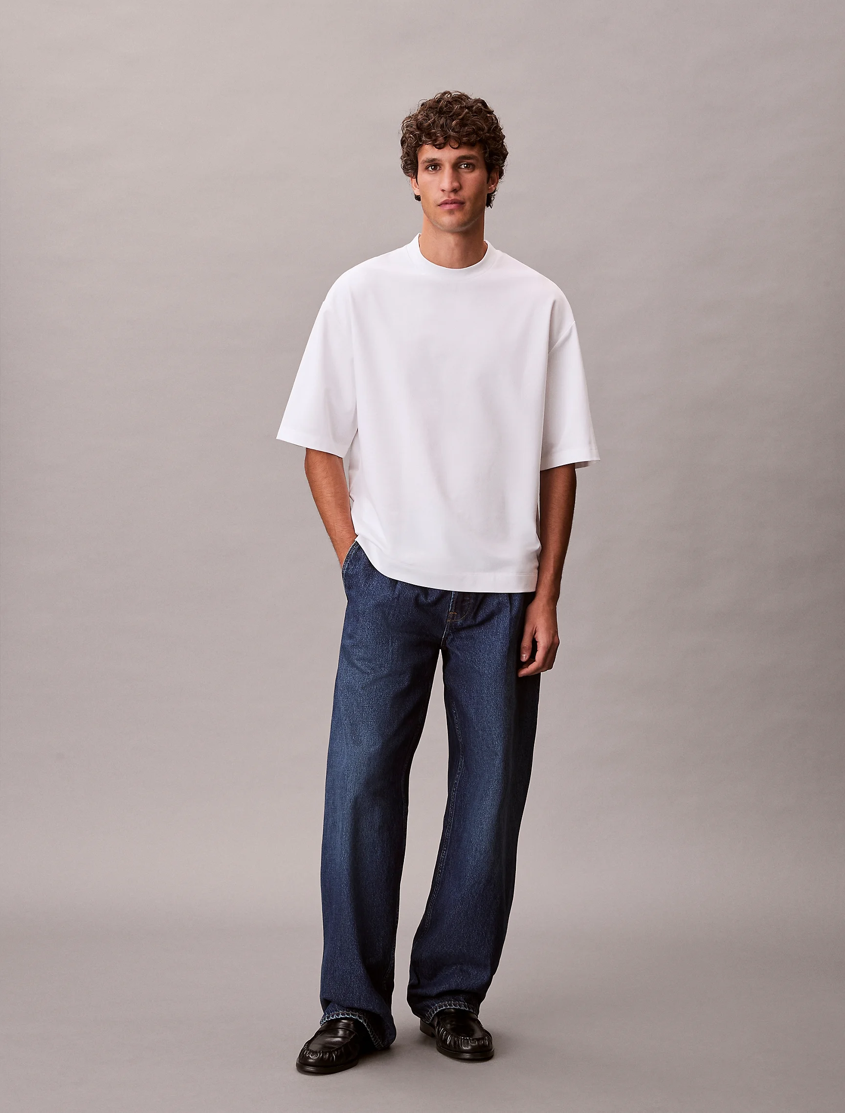 CK JEANS Áo Thun Nam SS Rlxd Cooling Pique Embossed