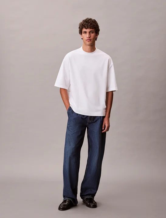 CK JEANS Áo Thun Nam SS Rlxd Cooling Pique Embossed