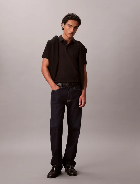 CK JEANS Áo Polo Nam Cooling Pique Ottoman Cllr