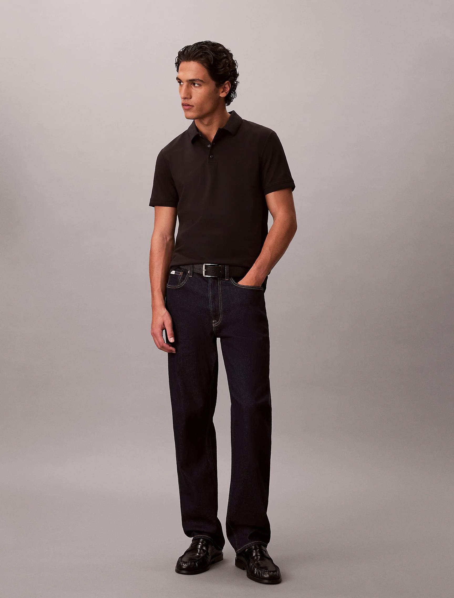 CK JEANS Áo Polo Nam Cooling Pique Ottoman Cllr