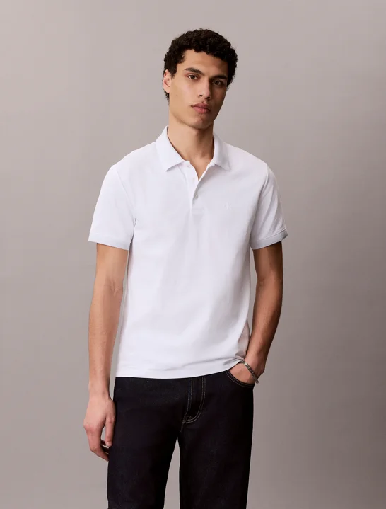 CK JEANS Áo Polo Nam Cooling Pique Ottoman Cllr