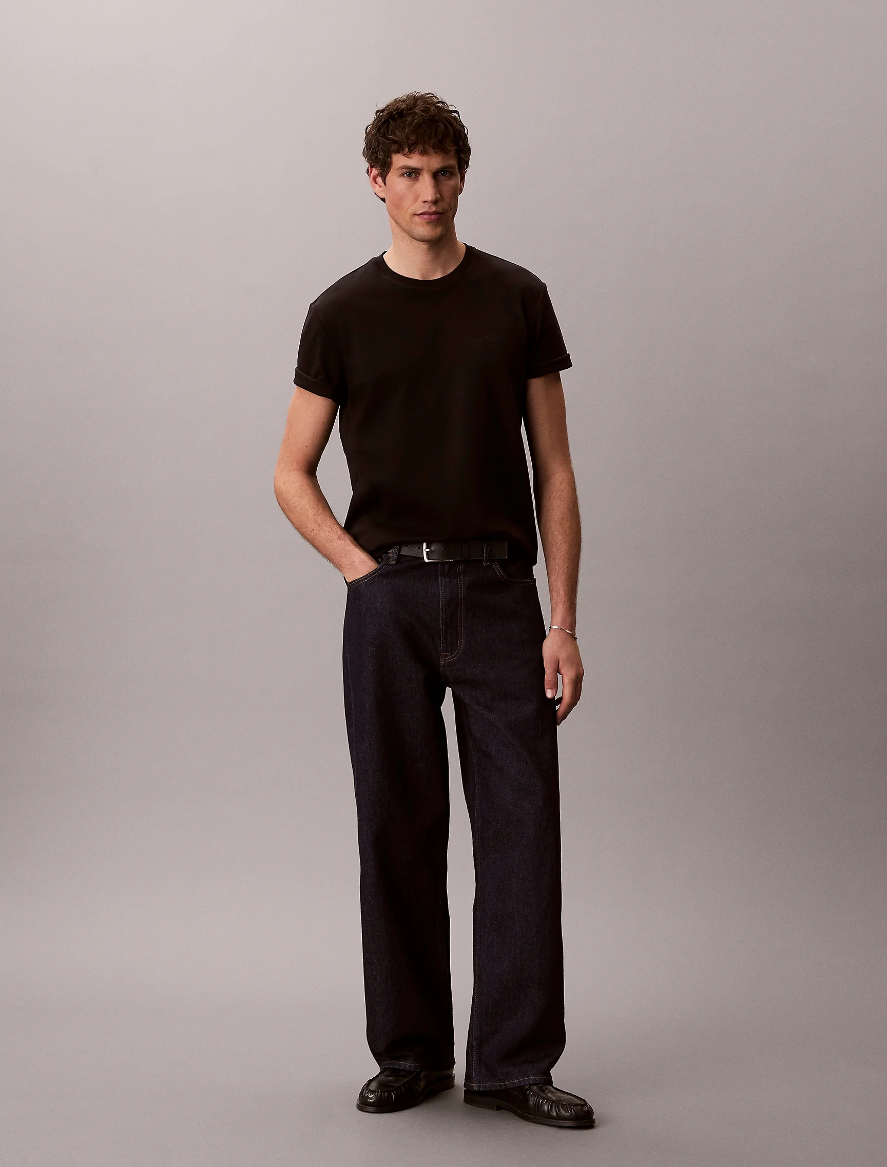 CK JEANS Áo Thun Nam Script Logo Tee