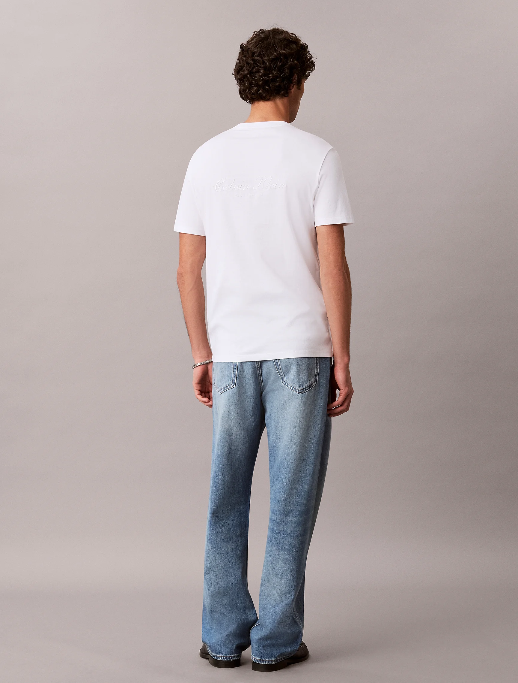 CK JEANS Áo Thun Nam Script Logo Tee