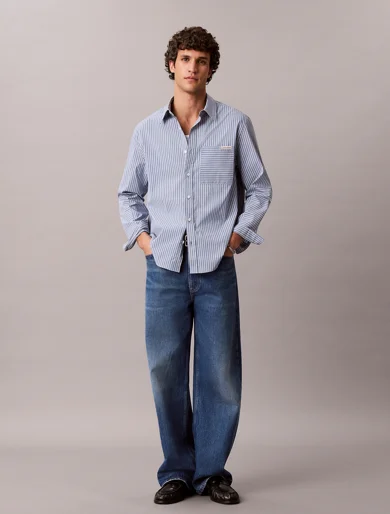 CK JEANS Áo Sơ Mi Nam Multi Stripe Coolmax Relaxed Shirt