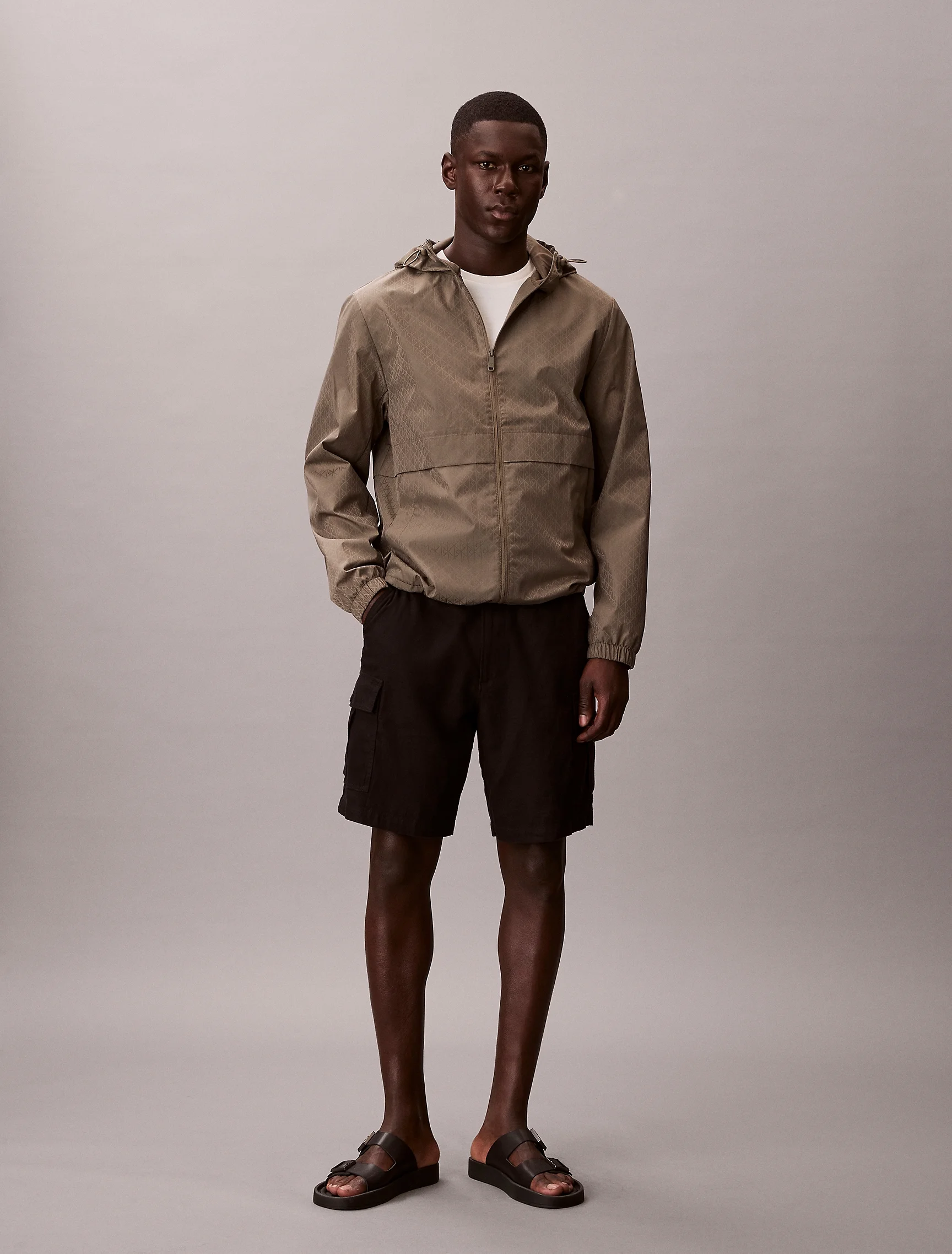 CK JEANS Áo Khoác Nam LS Aop Nylon Flange Windbreake