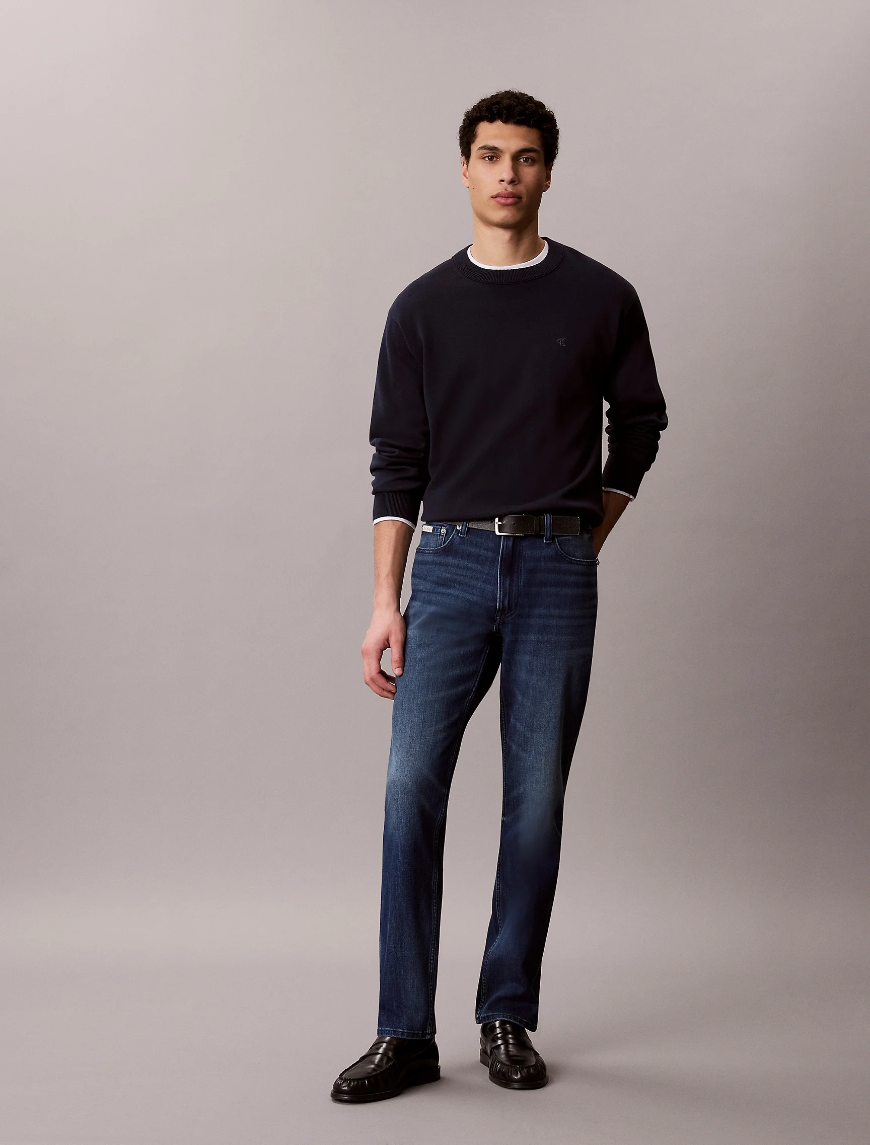 CK JEANS Quần Jeans Nam Slim Jasper Blue 37.5 Jean
