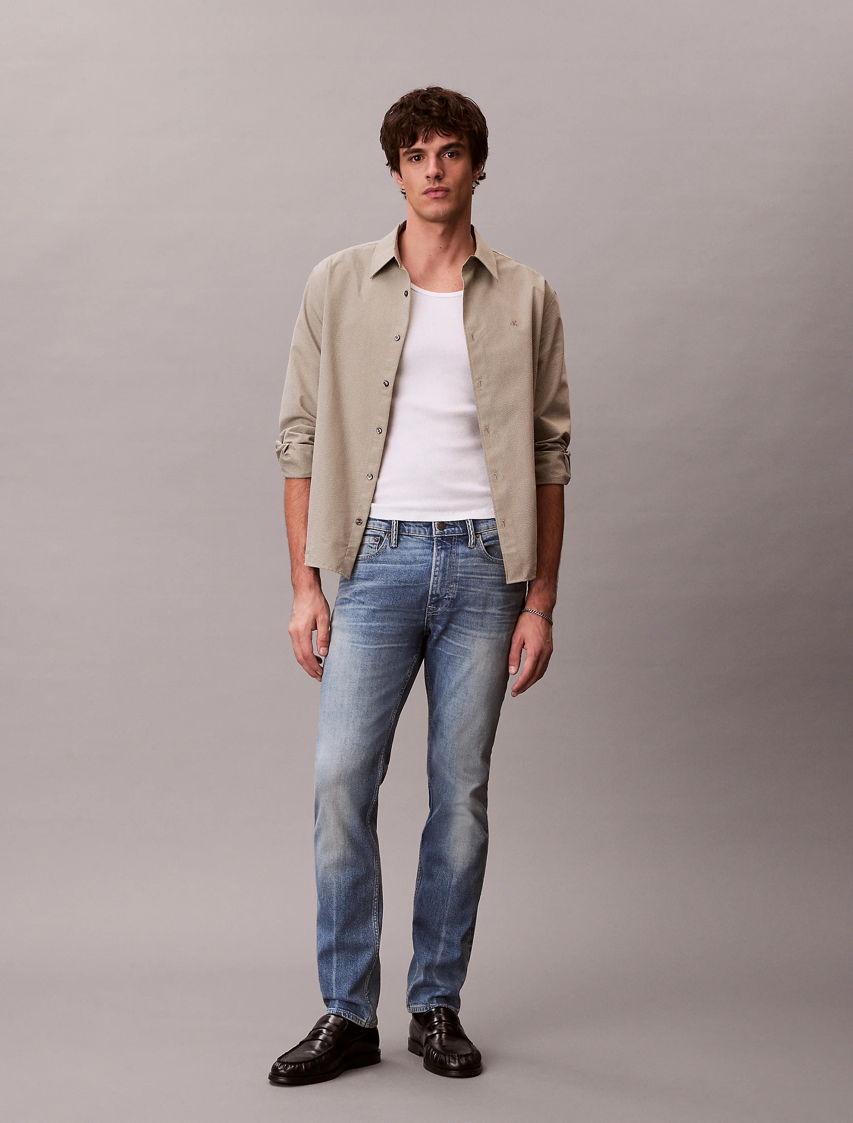 CK JEANS Quần Jeans Nam Slim Monte Indigo Italian Jean