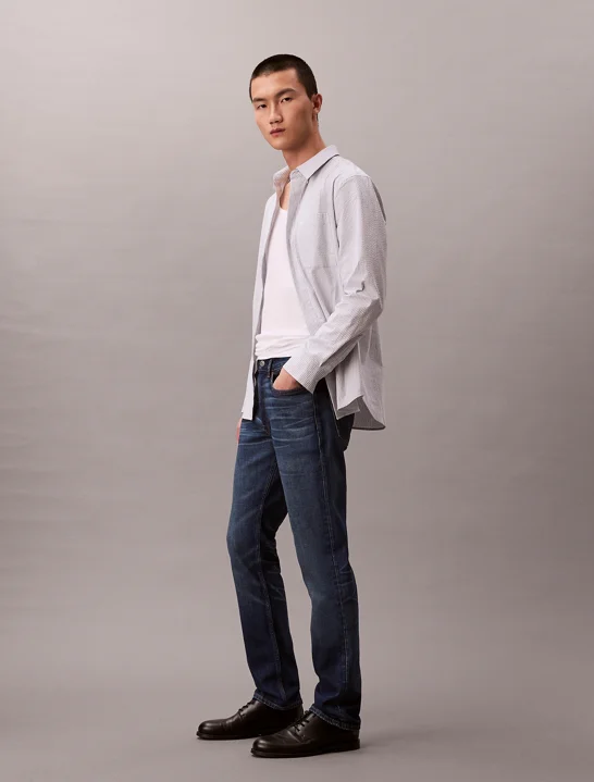 CK JEANS Quần Jeans Nam Slim Cristo Blue Italian Jean
