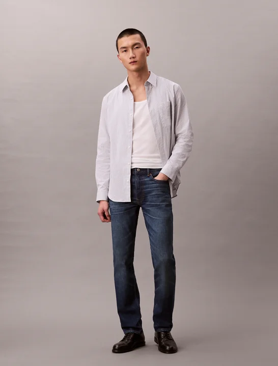 CK JEANS Quần Jeans Nam Slim Cristo Blue Italian Jean