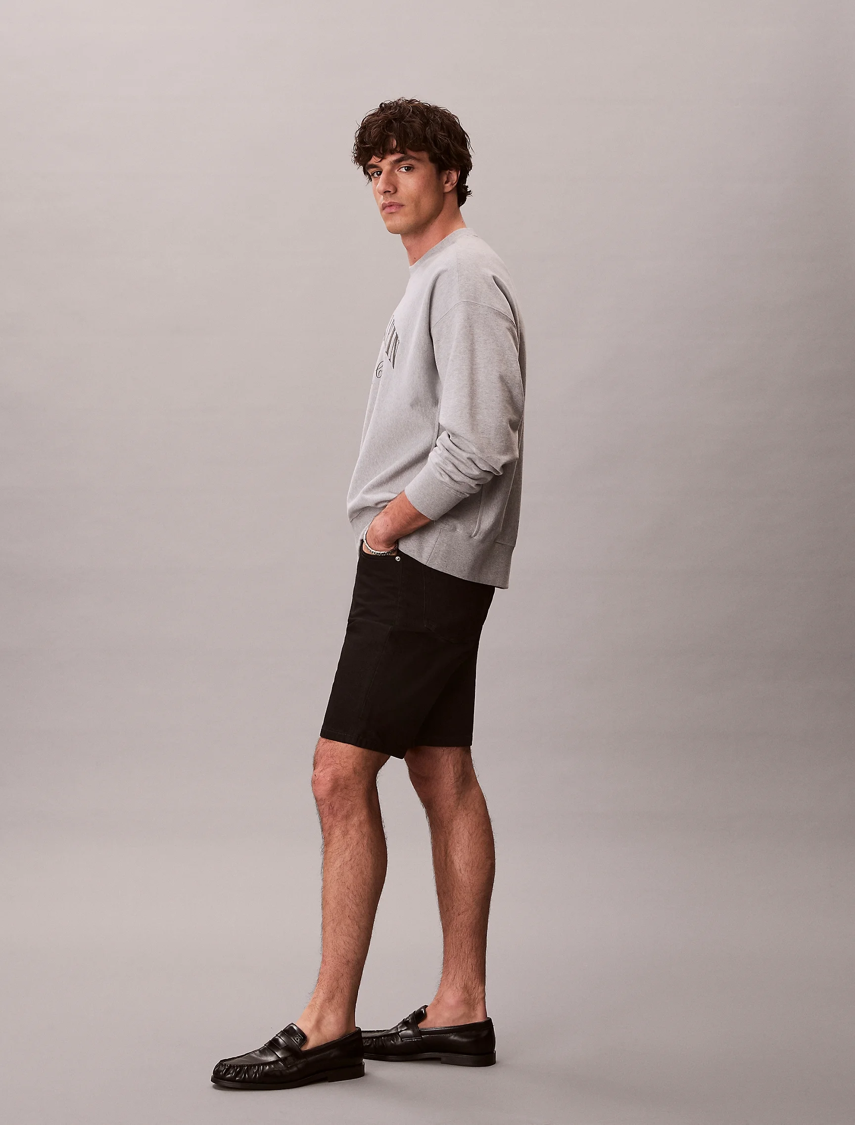 CK JEANS Quần Ngắn Nam 90S Short CK Classic Black