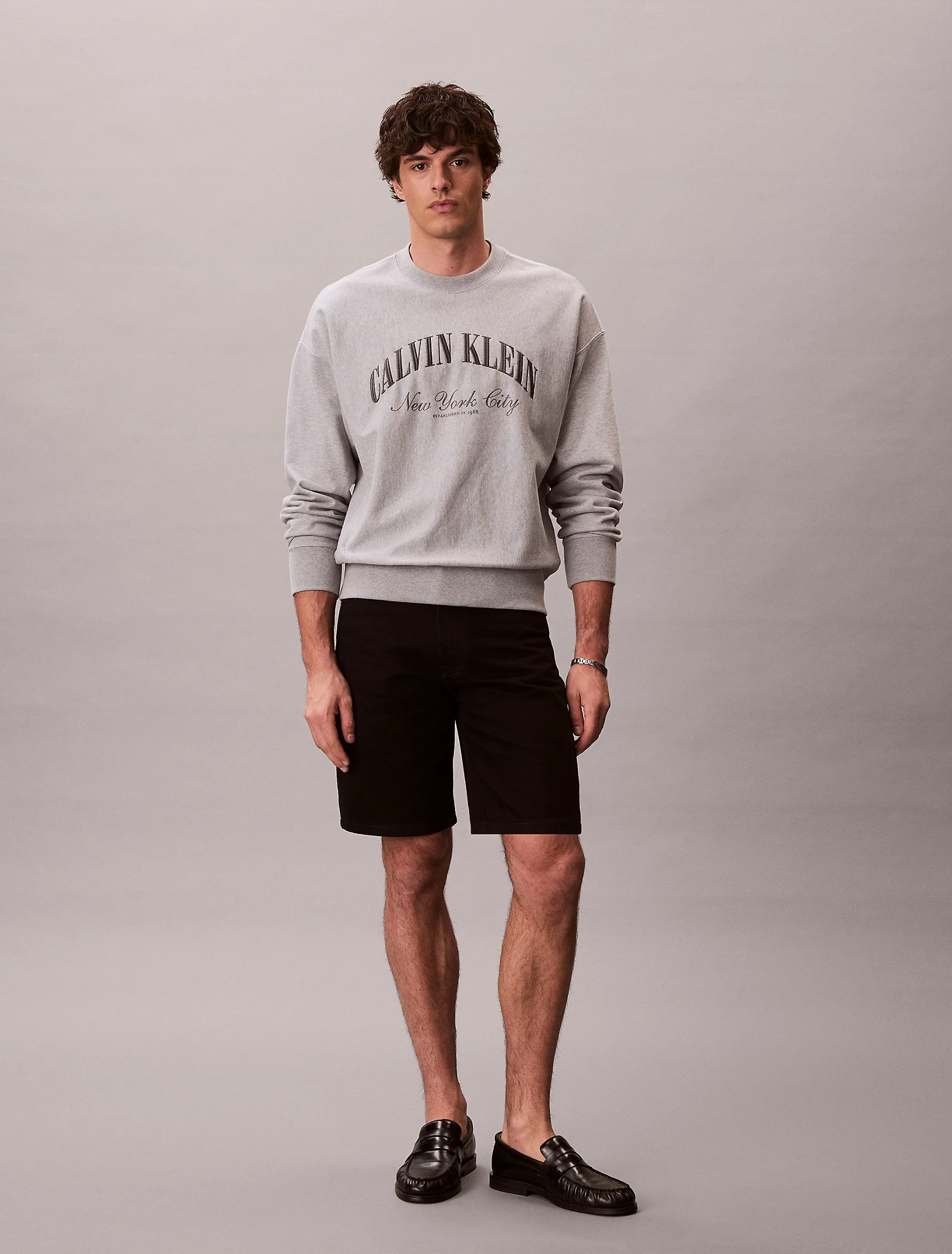 CK JEANS Quần Ngắn Nam 90S Short CK Classic Black