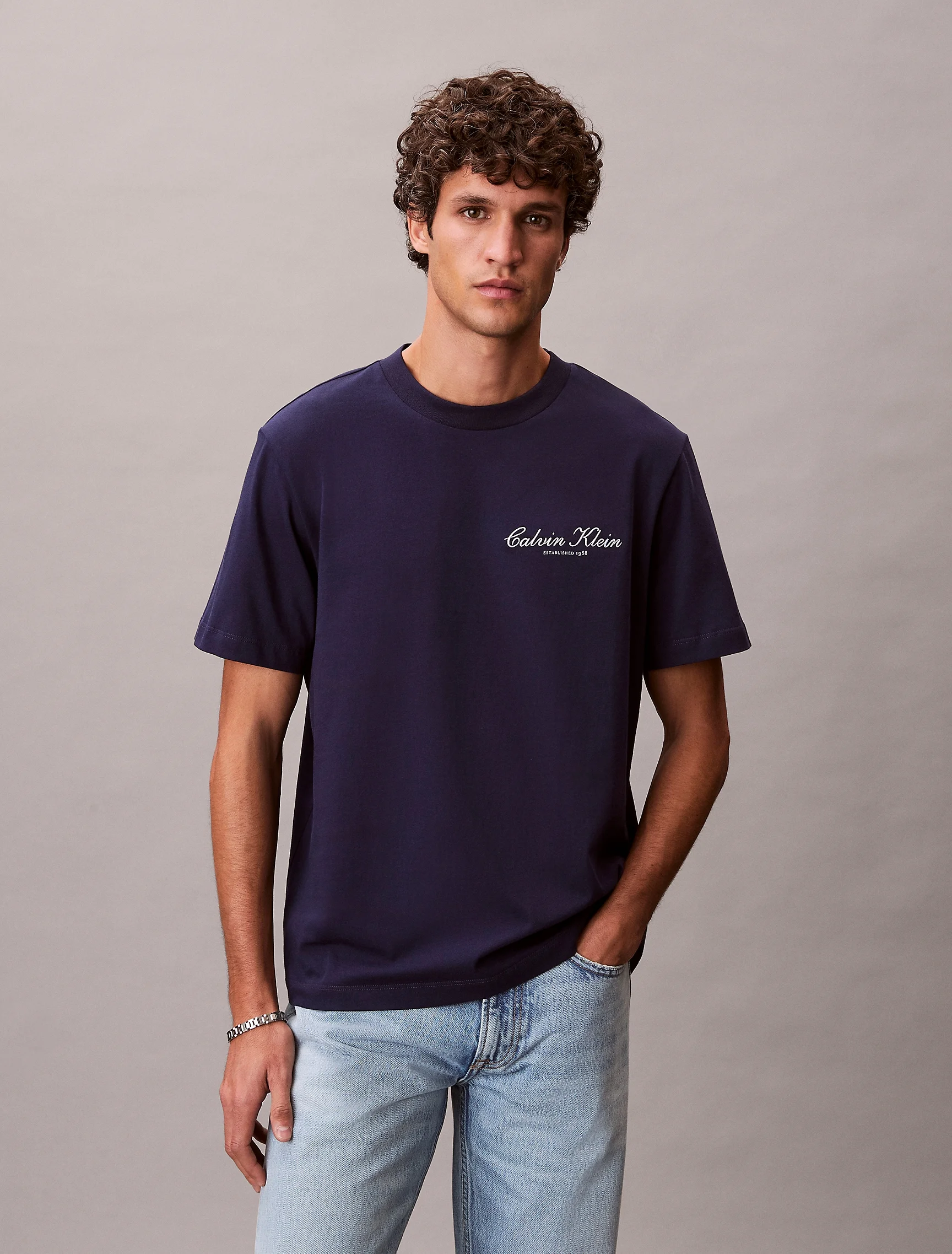 CK JEANS Áo Thun Nam Logo Graphic Classic T-Shirt